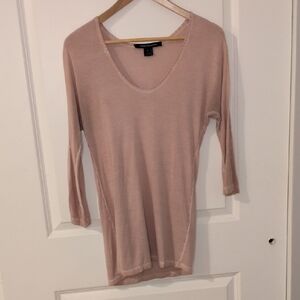 French Connection Light Pink Long Sleeve Top